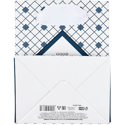 Пакет бумажный подарочный "Мужской", 9х12х6,5 см, ламинированный - 4