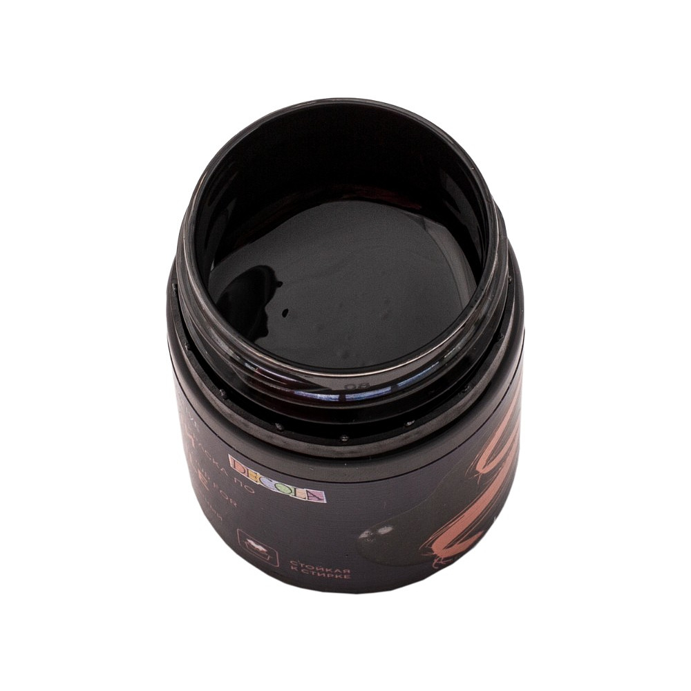 Краска акриловая по ткани "Декола", 810 черная, 50 мл., банка - 2