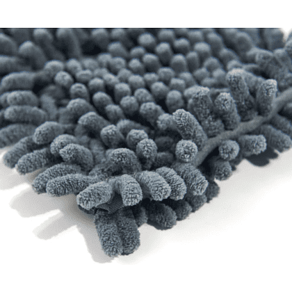 Насадка для плоской швабры 42х14 см, шенилл, на резинке, серый - 5