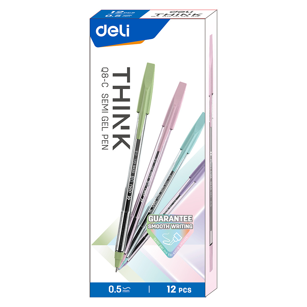 Ручка шариковая "Think", 0.5 мм, прозрачный, стерж. синий - 2