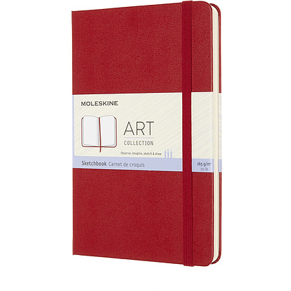 Блокнот для рисования "Art Sketchbook Medium", А5, 115x180 мм, 72 л, красный