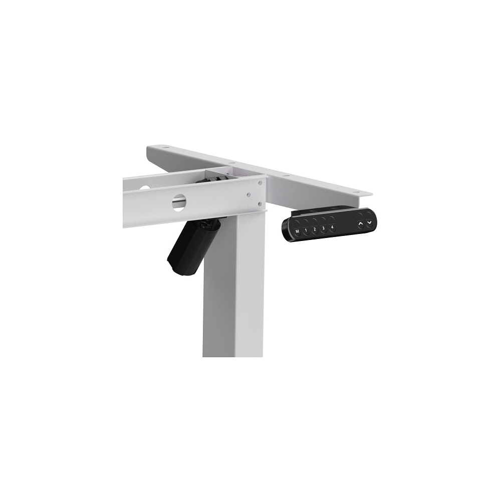 Стол с электроприводом WellDesk Basic 1200x675х18 белый/белый альпийский (9191460+9197776) - 5