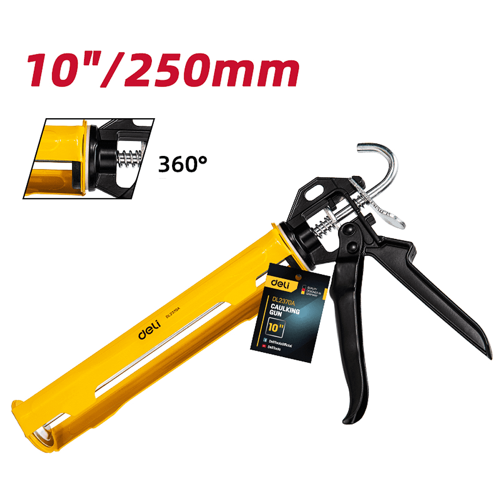 Пистолет для герметика Deli YS EDL2370A, полузакрытый, 250 мм - 8
