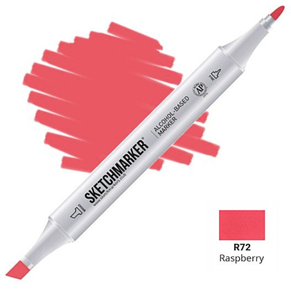 Маркер художественный "Brushmarker", двухсторонний, R72 малиновый