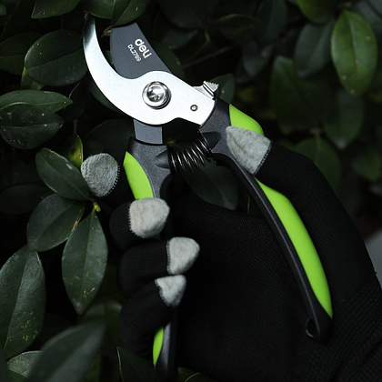 Секатор садовый "Deli" 200 мм, черный, зеленый - 5