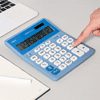 Калькулятор настольный EM888A Deli, 12-разрядный, пластик, голубой - 3
