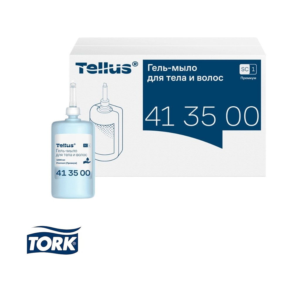 Мыло-гель Tellus Премиум для тела и волос 1 л, SC1