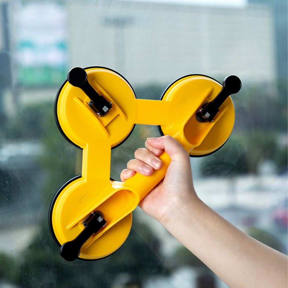 Стеклодомкрат Deli YS EDL-XP23, тройной, до 120 кг, желтый - 9