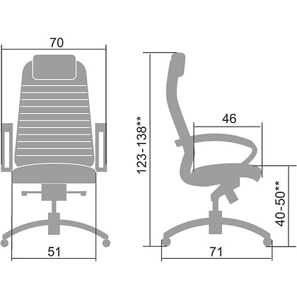 Кресло для руководителя "Samurai KL-1.04", экокожа, металл, темно-коричневый - 5