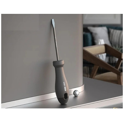 Отвертка Deli HS EHT1106, SL6х150 мм, Soft Touch, черный - 8