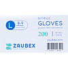 Перчатки нитриловые неопудренные одноразовые "Zaubex", р-р L, 200 шт/упак, голубой - 8