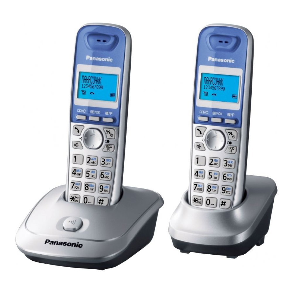 Телефонный аппарат Panasonic "KX-TG2512RU", серебристый