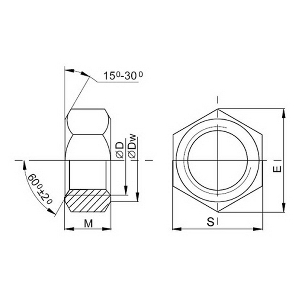 Гайка шестигранная М8, DIN 934/ГОСТ 5927-70, цинк, 5 кг. - 2