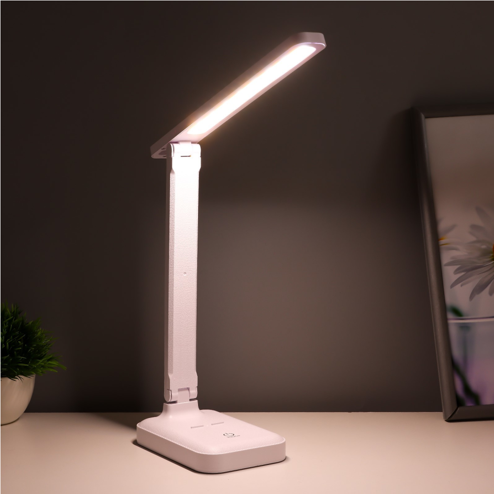 Светильник настольный RISALUX "BRD0019", светодиодный, белый