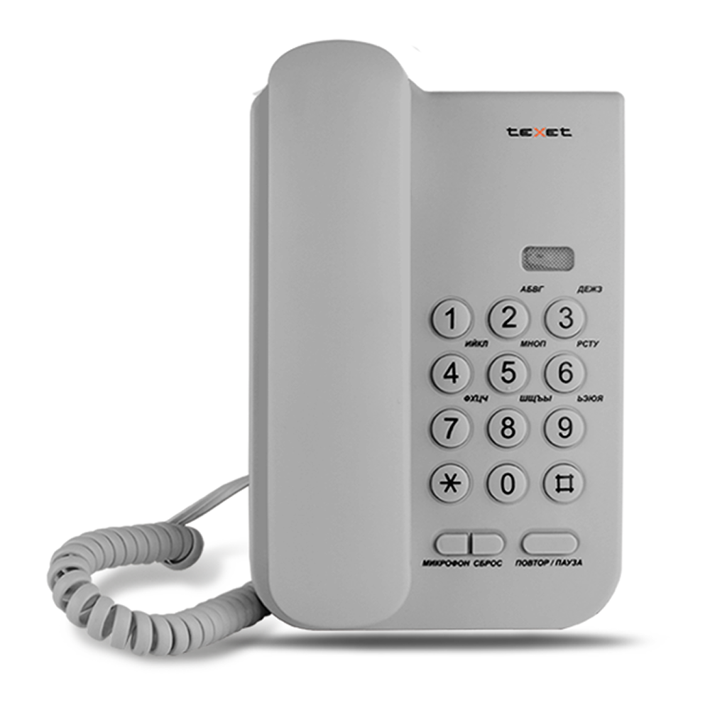 Телефонный аппарат Texet TX-212, светло-серый