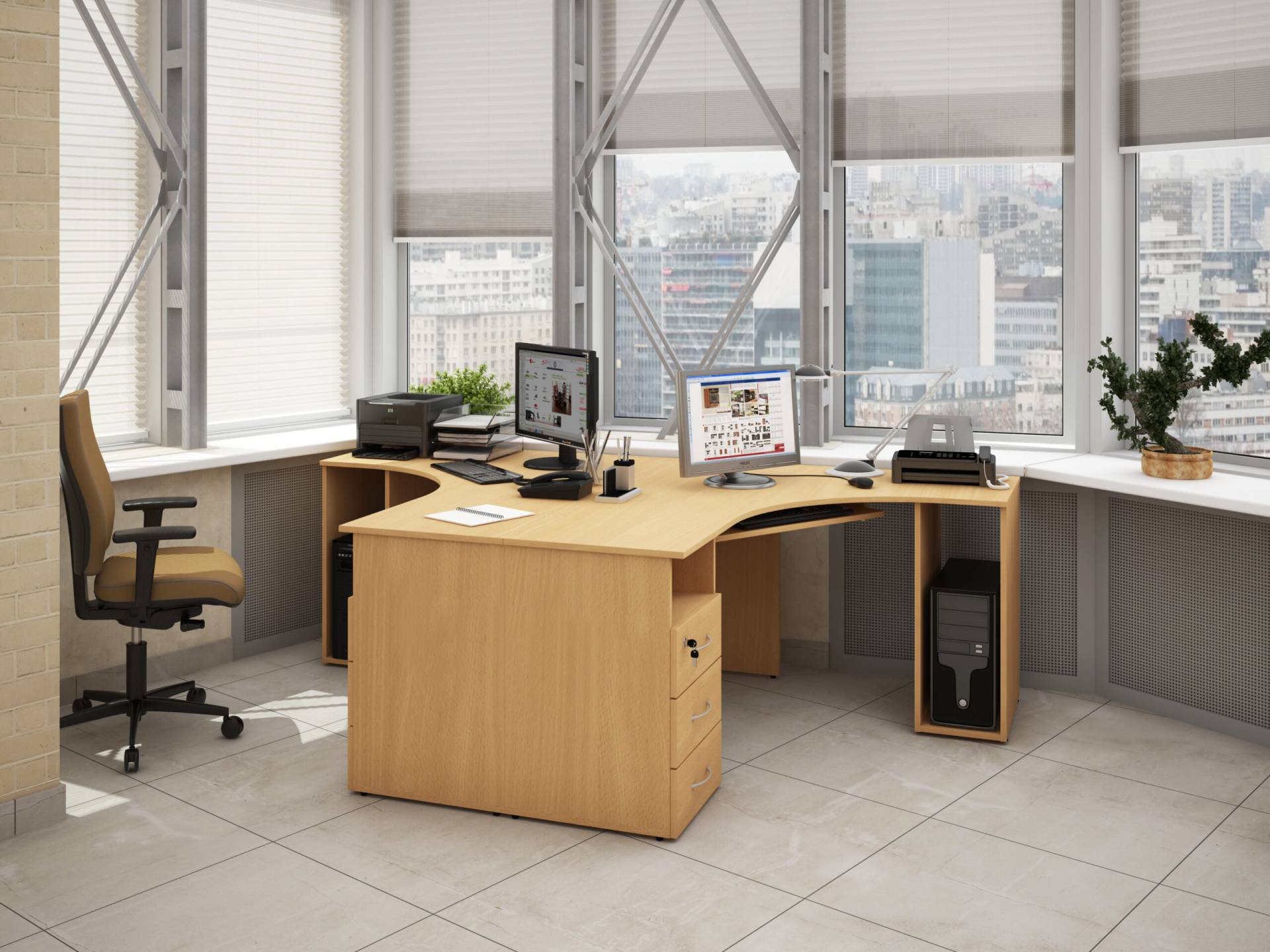 Коллекция Столица шкаф для документов С-213.522, 800х355х1147 мм, бук - 7