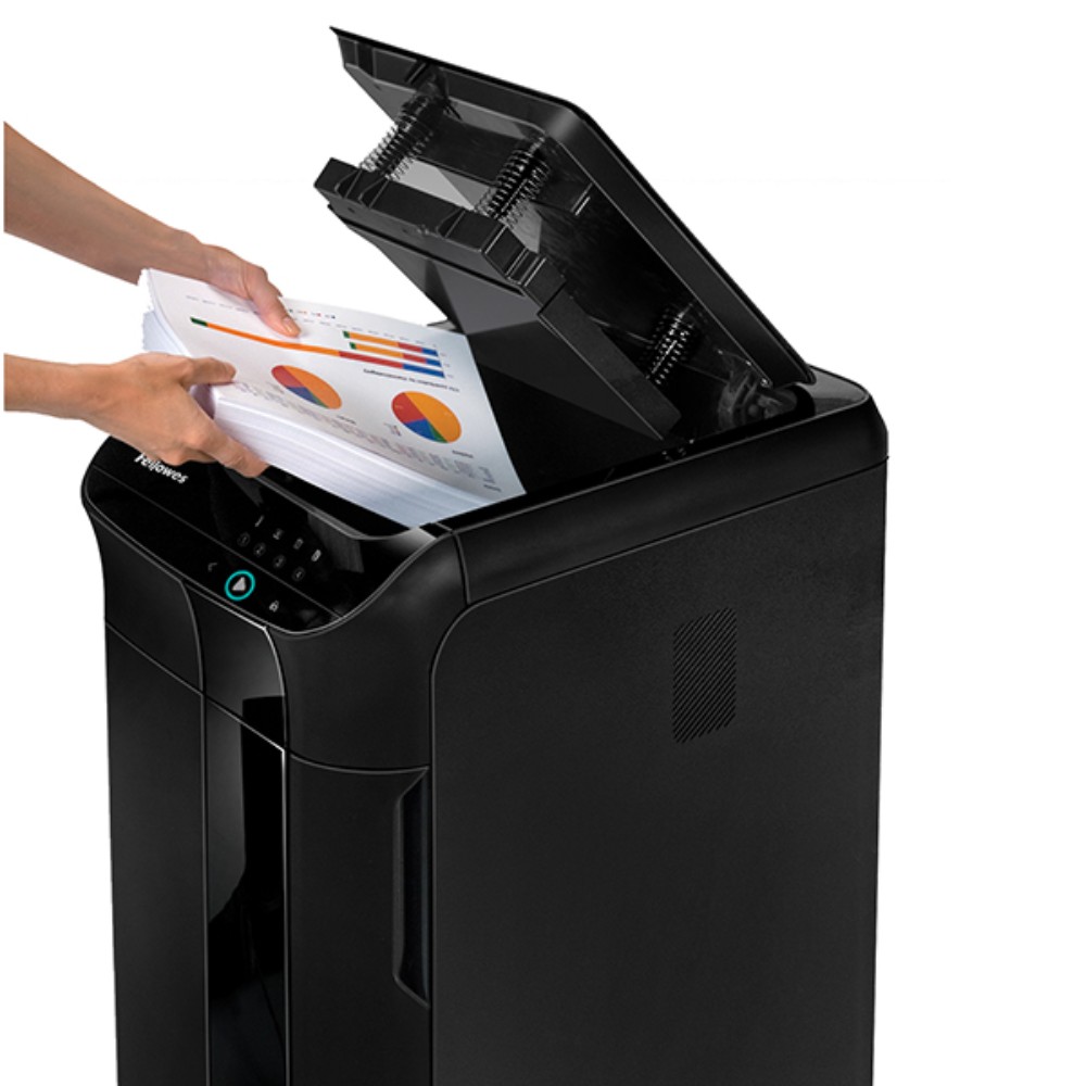 Уничтожитель Fellowes AutoMax 350C, автоподача, DIN P-4, 4х38мм, 350 листов, 68 литров, Smart Lock  - 4