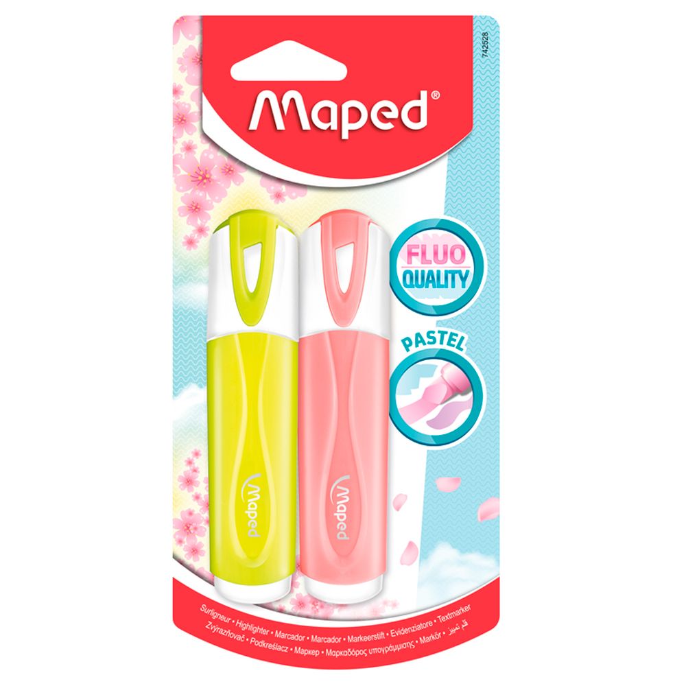 Маркер текстовый Maped "Pastel", 2 шт, ассорти - 2