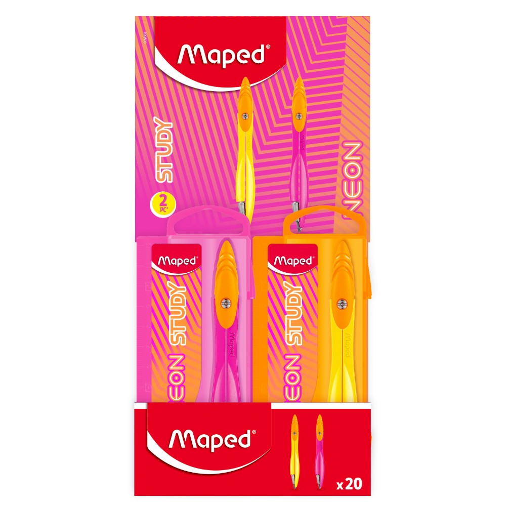 Циркуль "Neon" + грифель, футляр