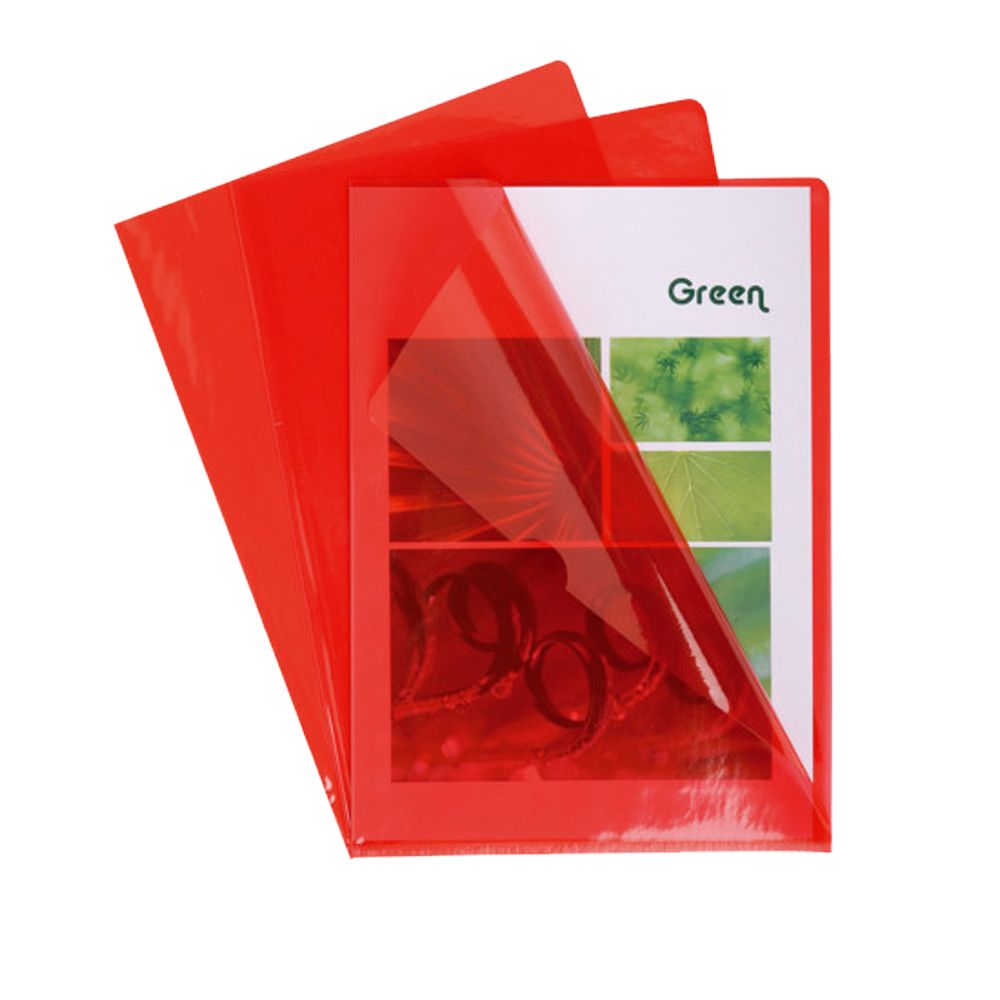 Папка-уголок "Exacompta", А4, 130 мк, прозрачный, красный