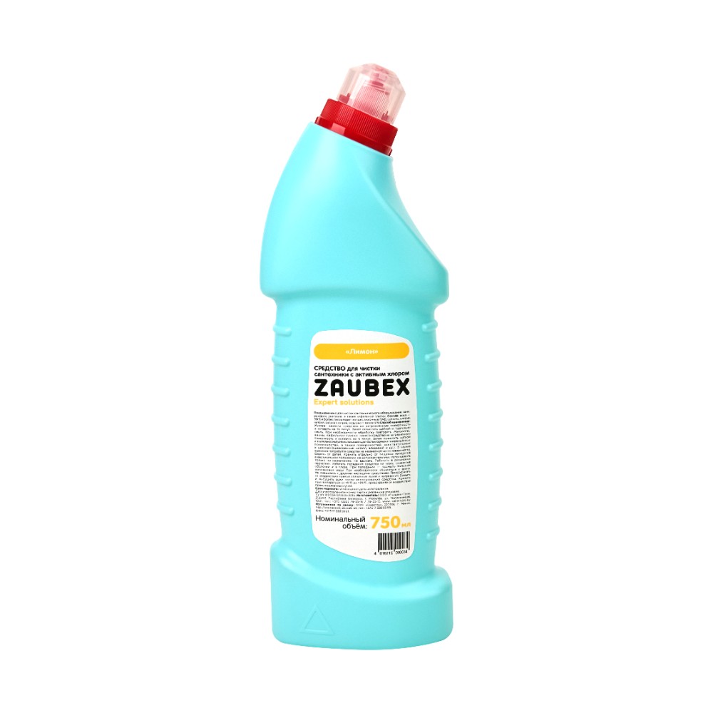 Средство чистящее для сантехники с активным хлором "Zaubex Лимон", 750 мл