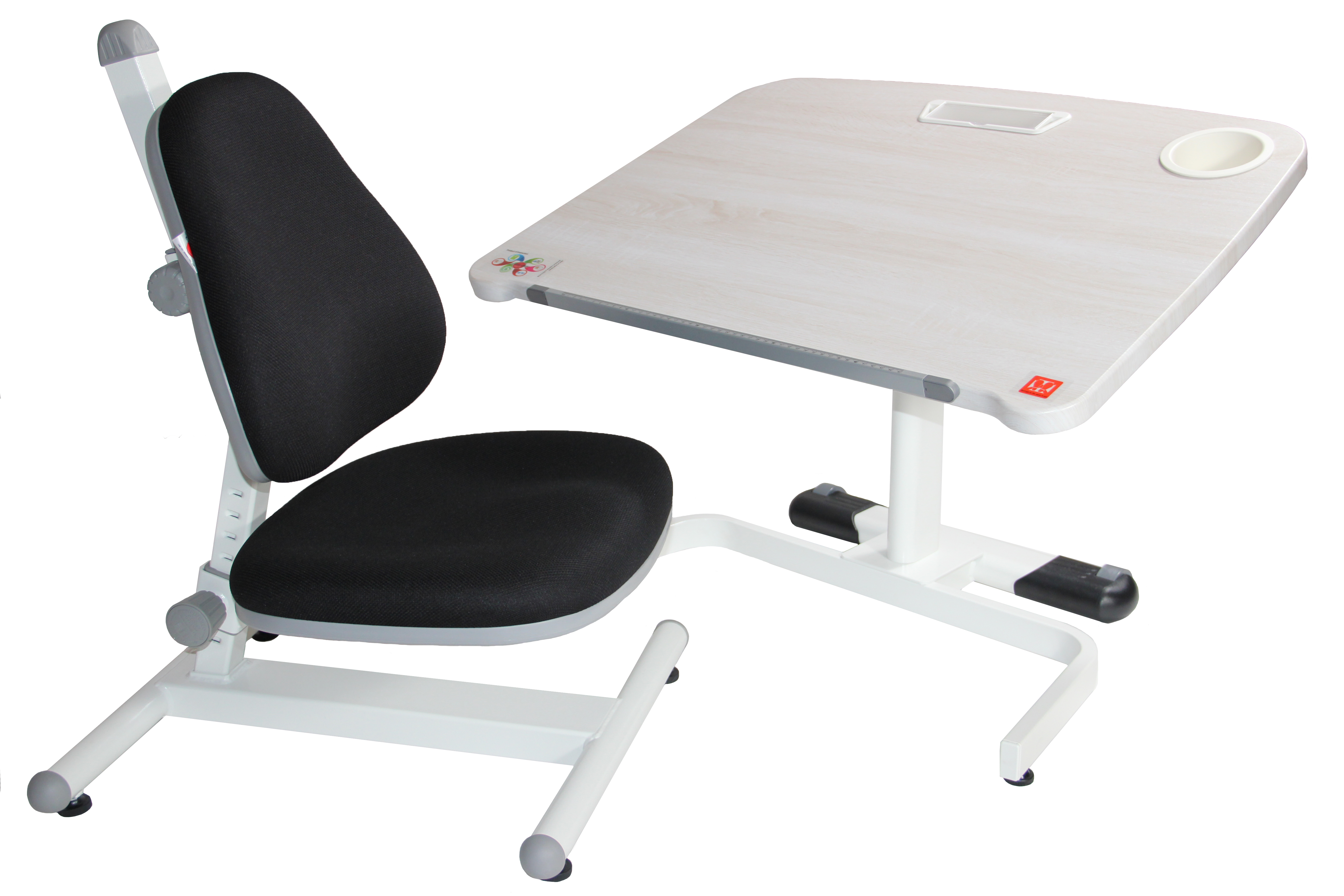 Стол Comf-Pro Coco Desk UR-83, 800х600х(540-755) мм, дуб белый - 6