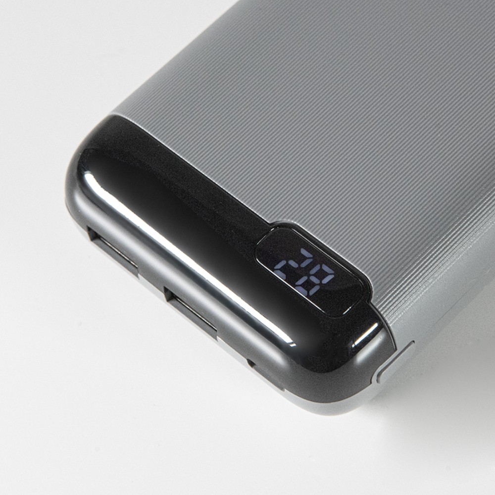 Внешний аккумулятор Power Bank "Num 20", 20000 mAh, серый - 5