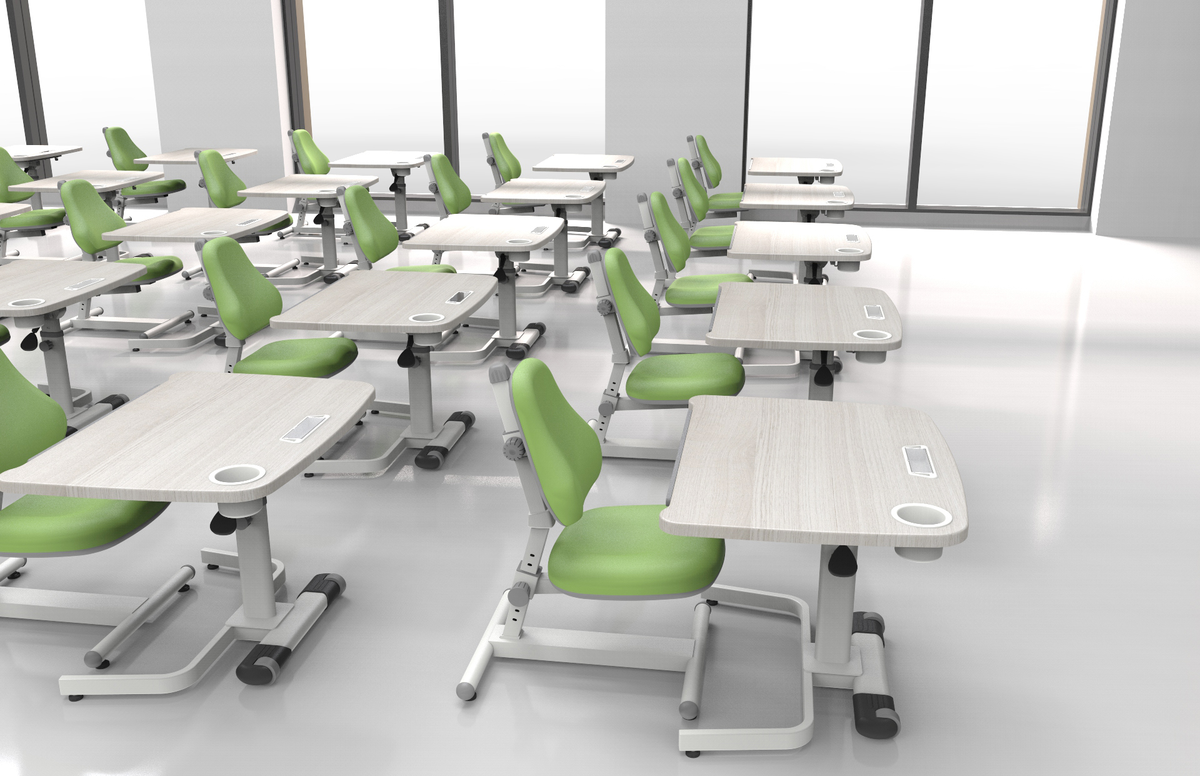 Стол Comf-Pro Coco Desk UR-83, 800х600х(540-755) мм, дуб белый - 7