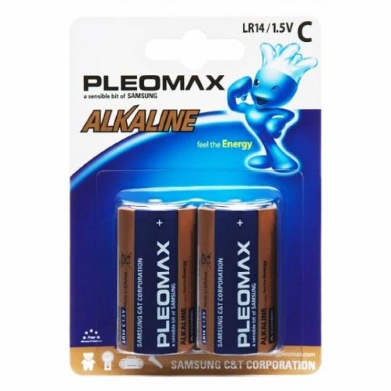 Батарейки алкалиновые "Pleomax C/LR14", 2 шт. - 3