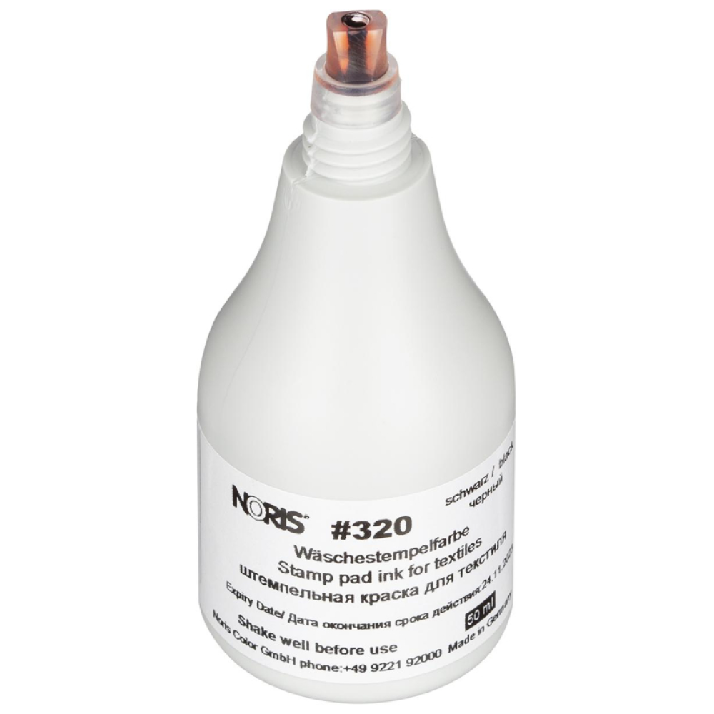 Краска штемпельная для тканей "Noris 320", 50 мл, черный