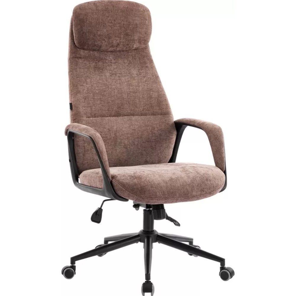 Кресло компьютерное EVERPROF Otto, Black ткань, коричневый, металл, корпус черный