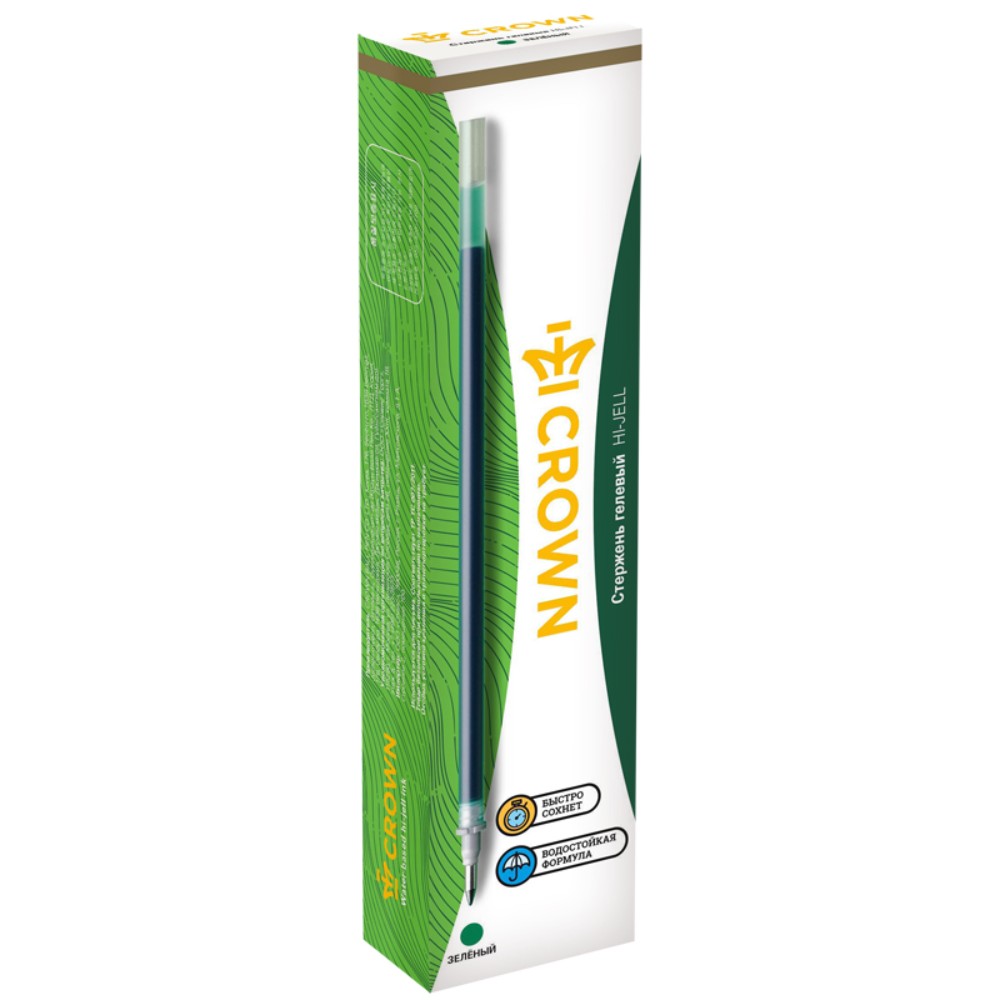 Стержень гелевый для ручки "Hi-Jell Color", 0.5 мм, 138 мм, зеленый - 2