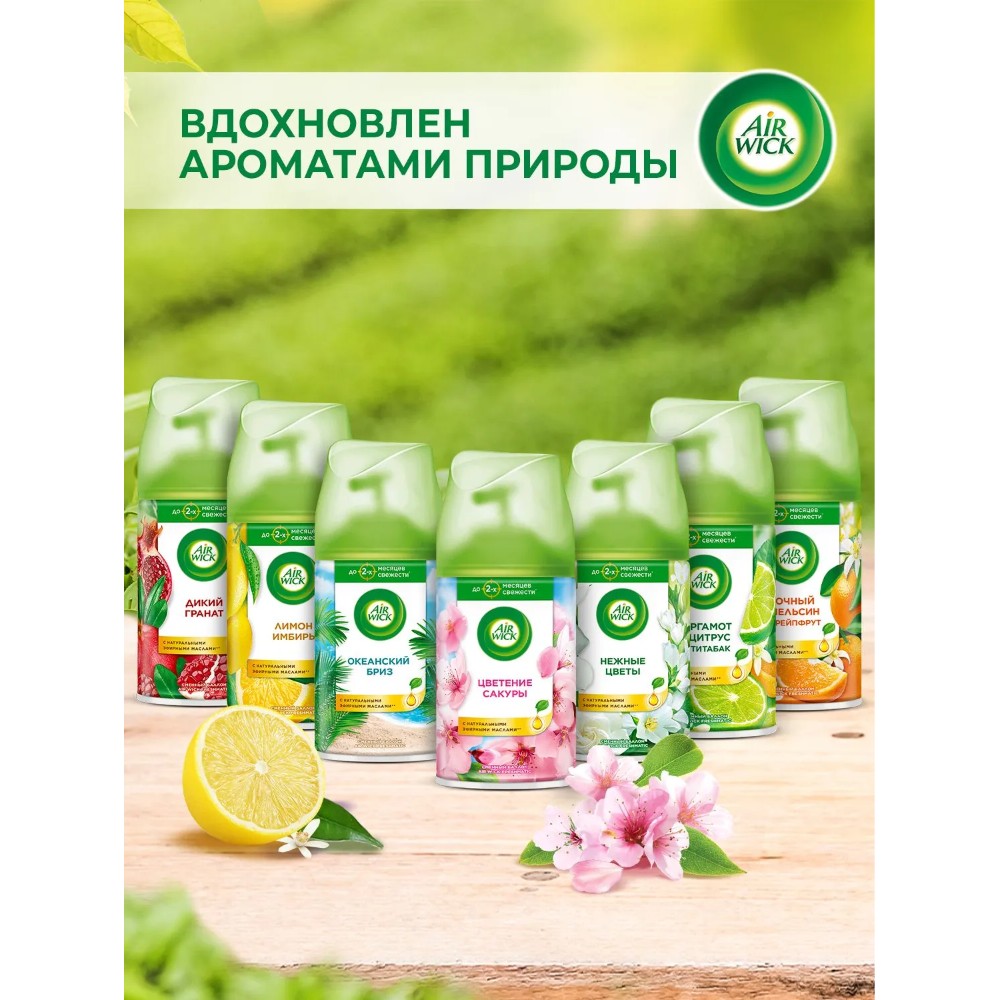 Освежитель воздуха Air Wick Fresh Matic Нежные цветы, сменные аэрозольные баллоны, 250 мл - 5