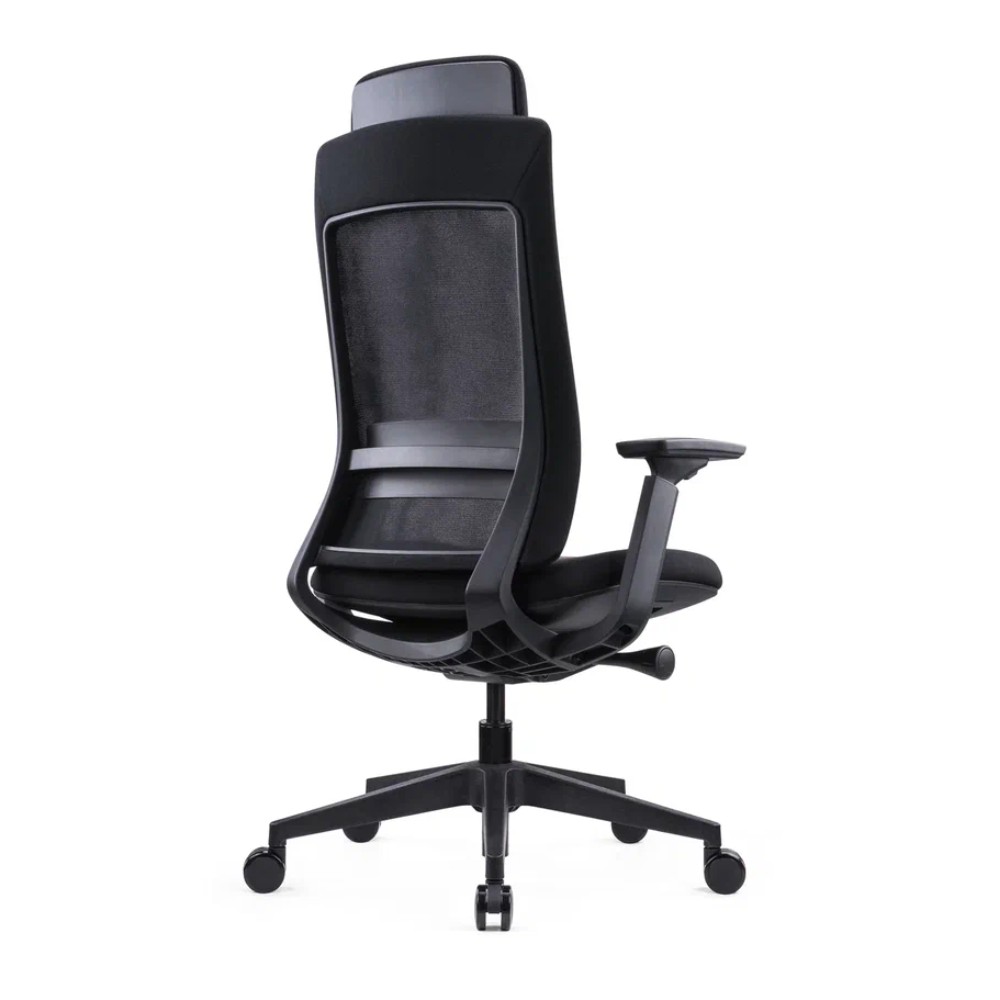 Кресло компьютерное SitZone E-VL002A, сетка, ткань, пластик, черный - 4