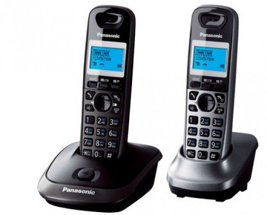 Телефонный аппарат Panasonic "KX-TG2512RU", серый металлик