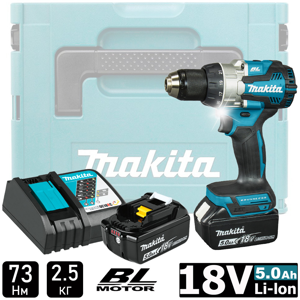 Дрель-шуруповерт аккумуляторная MAKITA DDF489RTJ