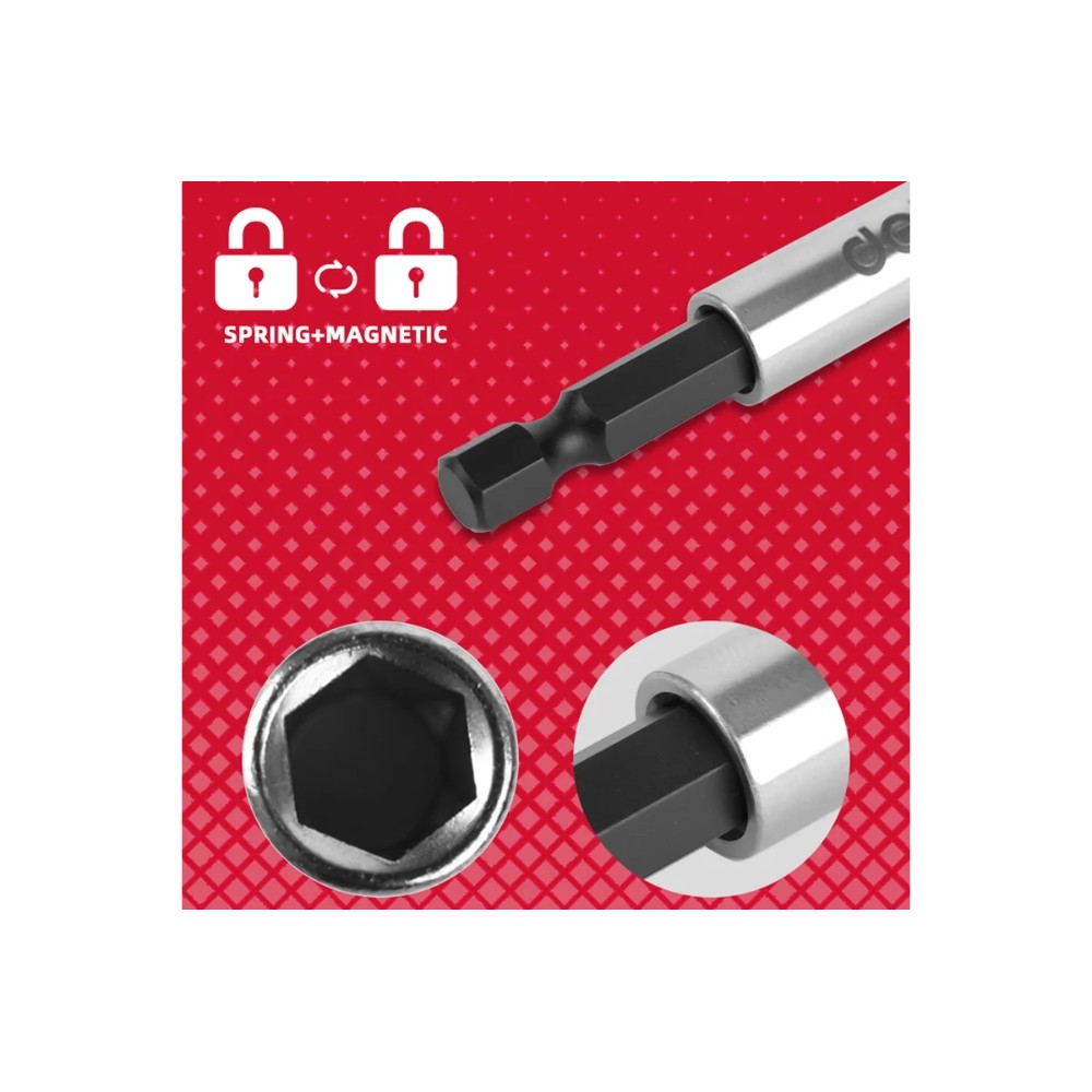Держатель бит (насадок) Deli YS EDL106002, магнитный, 60мм, 1/4" - 7