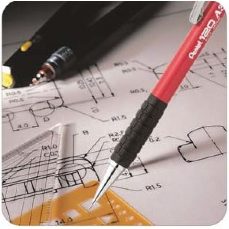 Карандаш автоматический "Pentel 120 A3", 0.3 мм, c ластиком - 2