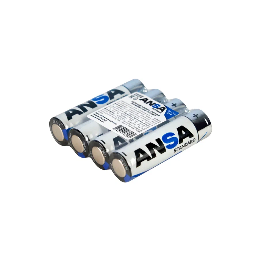 Батарейки алкалиновые ANSA Standart "R6/BL-4 (AA)", 4 шт, щелочные - 5