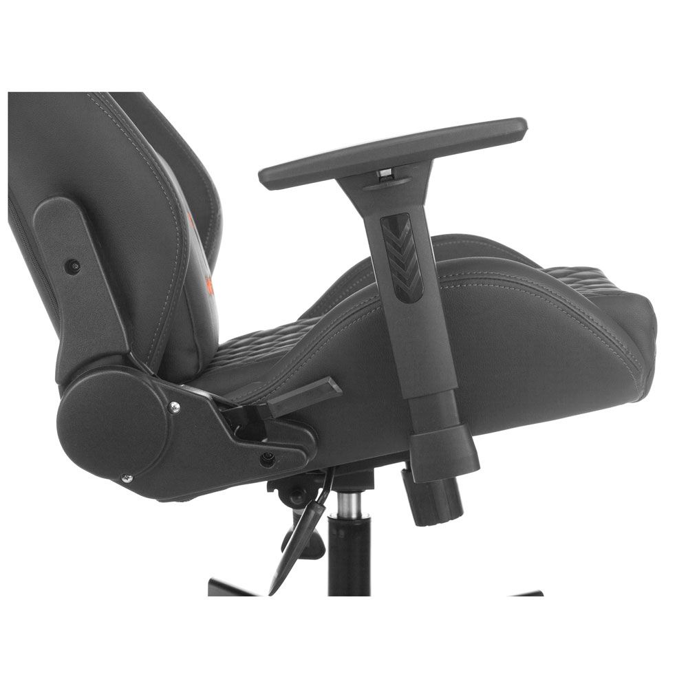 Кресло игровое Бюрократ "Knight Outrider", экокожа, металл, черный ромбик - 9