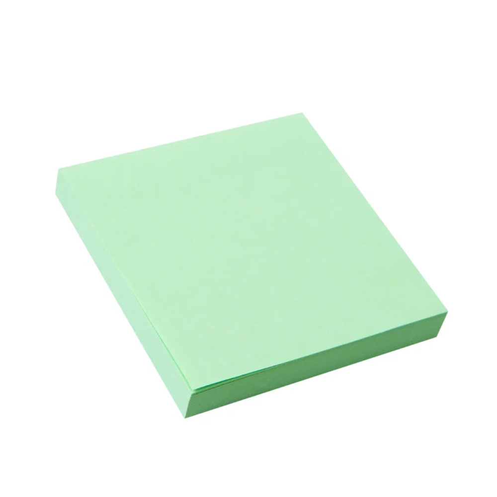 Бумага для заметок на клейкой основе "Yesli:", 75x75 мм, 100 листов, зеленый пастель