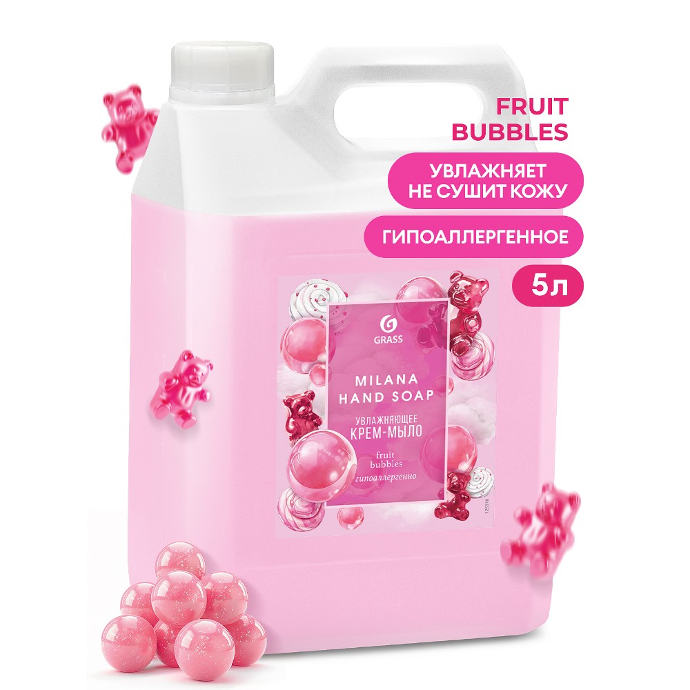 Крем-мыло "Milana", 5 л, Fruit bubbles 
