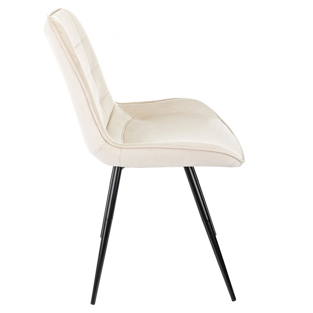 Стул Бюрократ "CH-K2_4", ткань, бежевый, металл, черный, комплект 4 штуки - 5