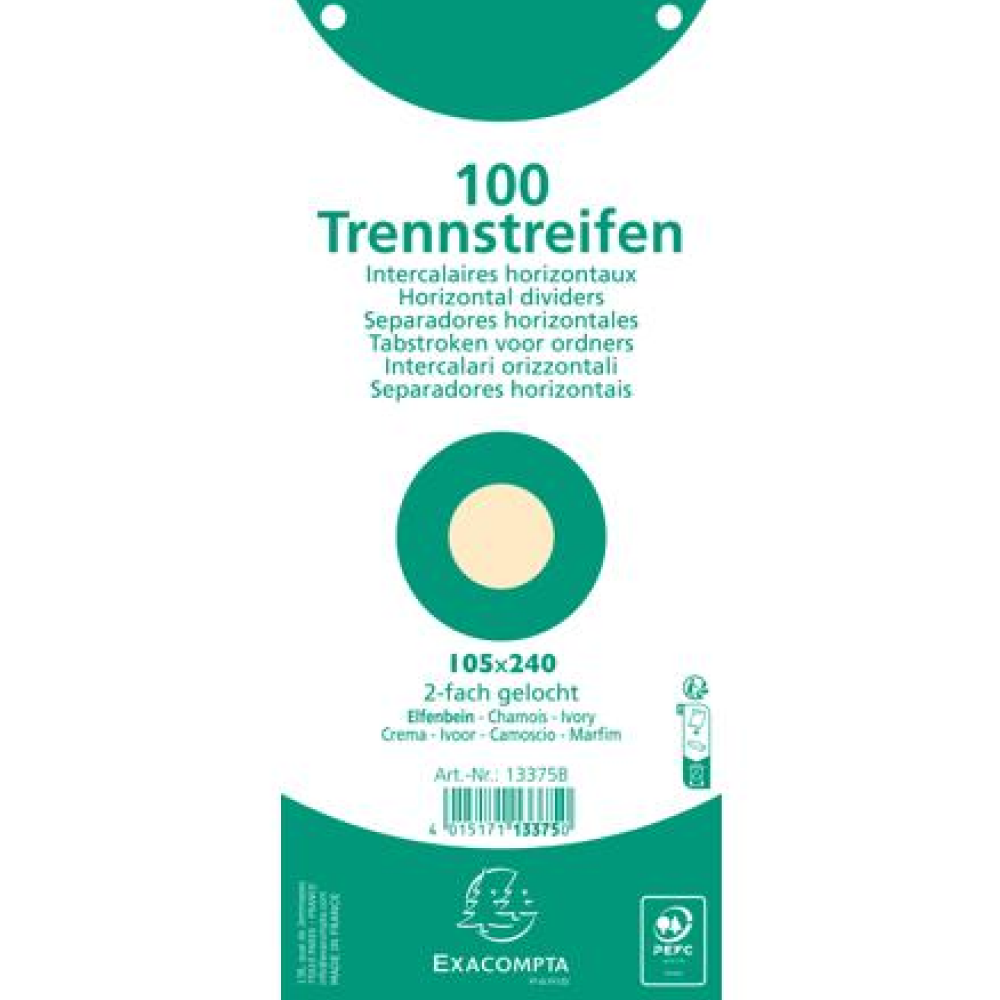 Разделитель для документов "Exacompta" картонный, слоновая кость - 3