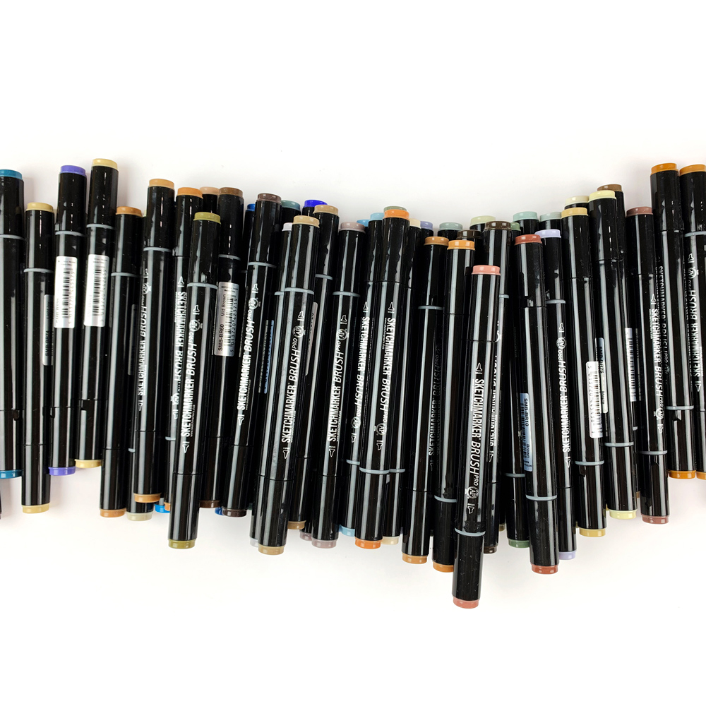 Маркер перманентный двусторонний "Sketchmarker Brush", CG9 прохладный серый 9 - 4
