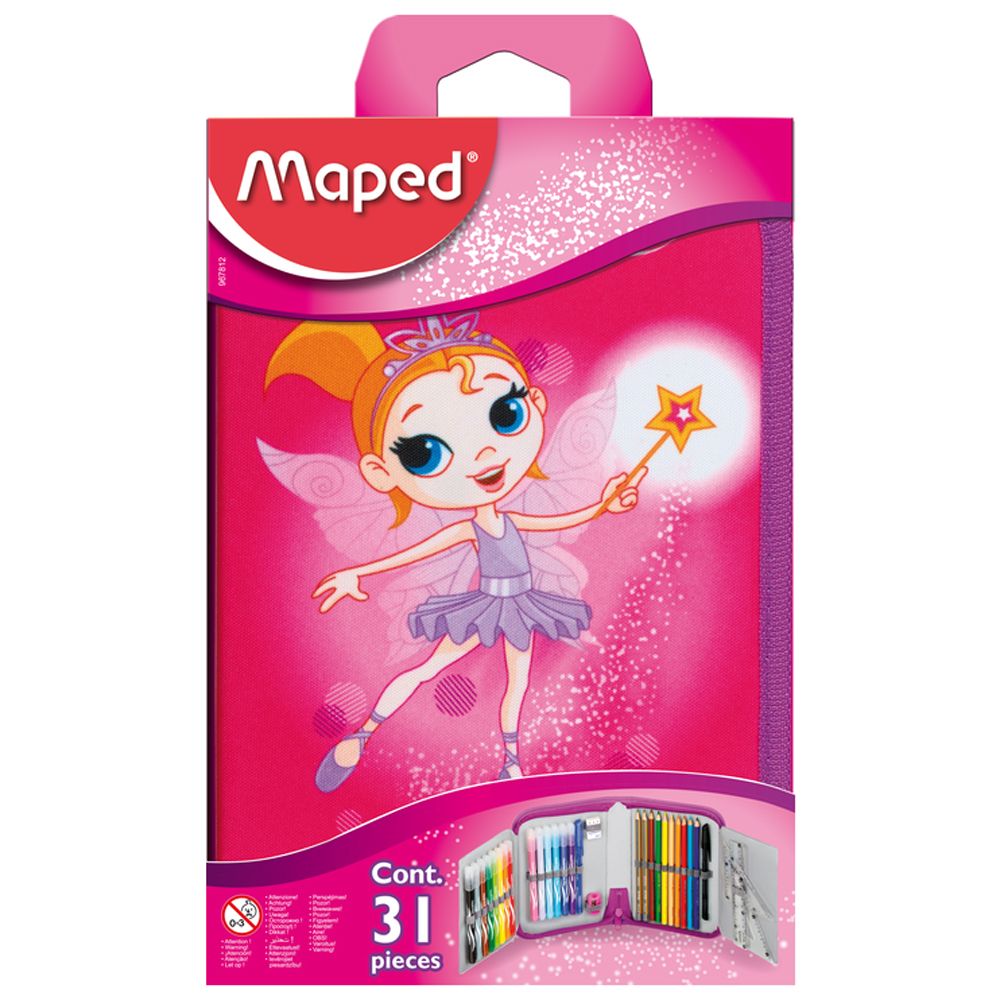 Пенал Maped "Fairy", 1 отделение, с наполнением - 4