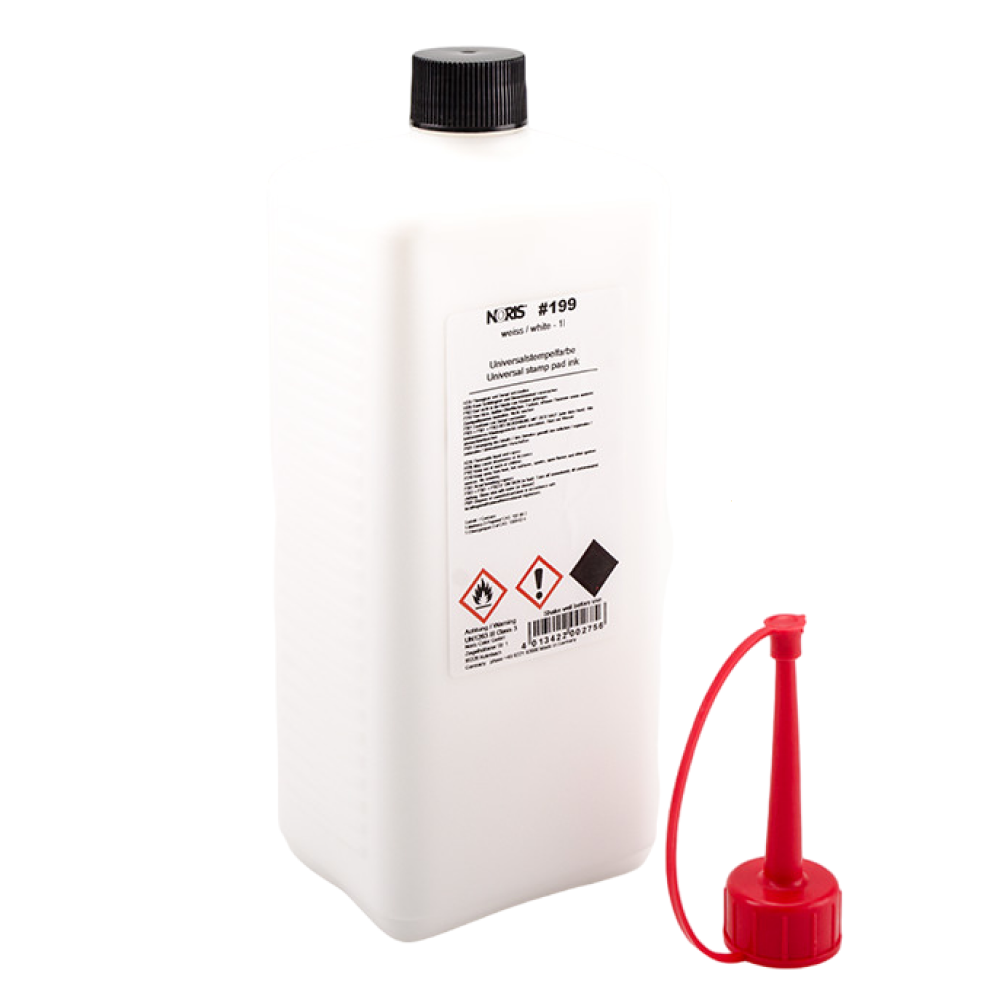 Краска штемпельная универсальная "Noris 199", 1 л, белый