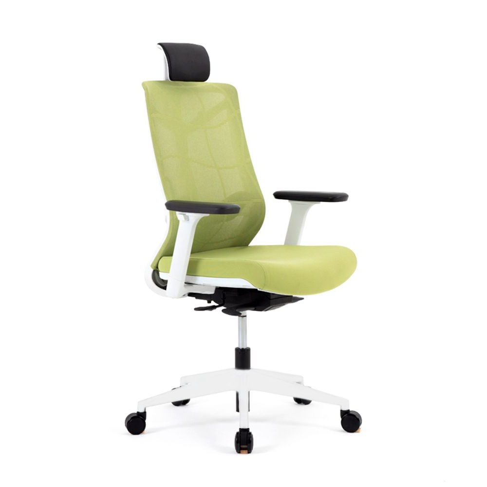 Кресло для руководителя "Nature II Slider", пластик, ткань, зеленый