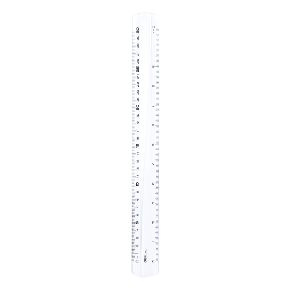 Линейка "Deli EG00312", 30 см, прозрачный