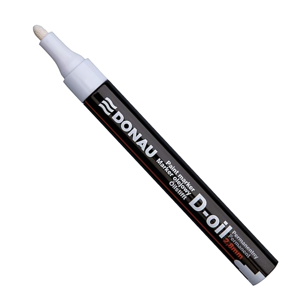 Маркер перманентный на нитрокраске "Donau D-Oil", белый - 2